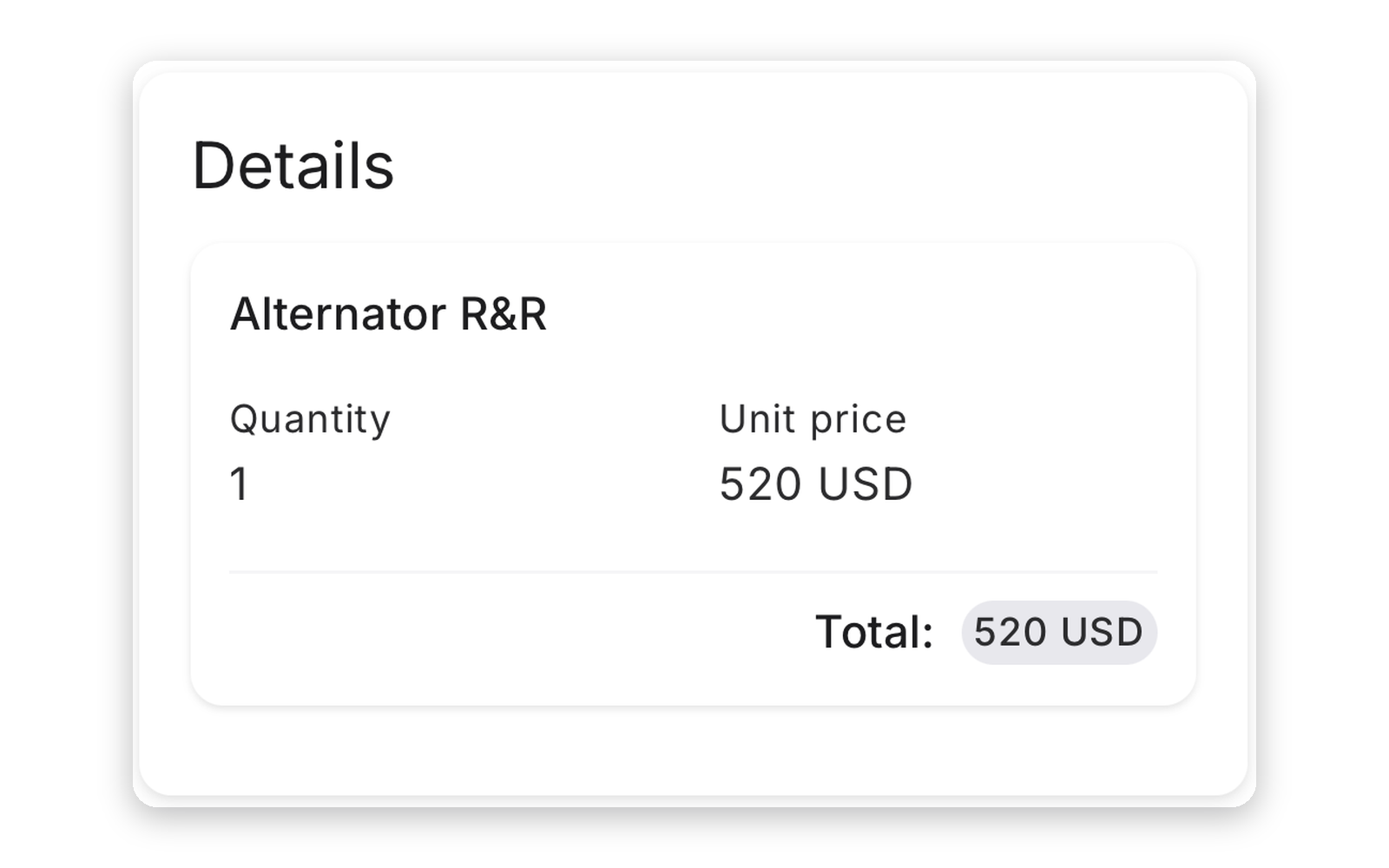 Invoice and payment on a phone